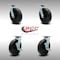 Service Caster 8 Inch Stainless Steel Polyolefin Swivel Caster Set with Ball Bearings 2 Brakes SCC-SS30S820-POB-2-TLB-2 - alternate 5